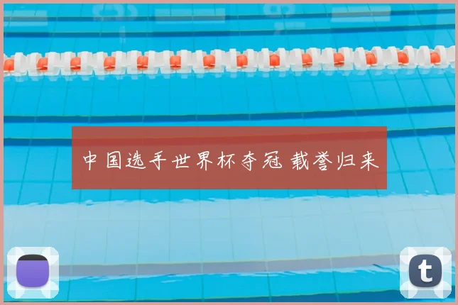 中国选手世界杯夺冠 载誉归来
